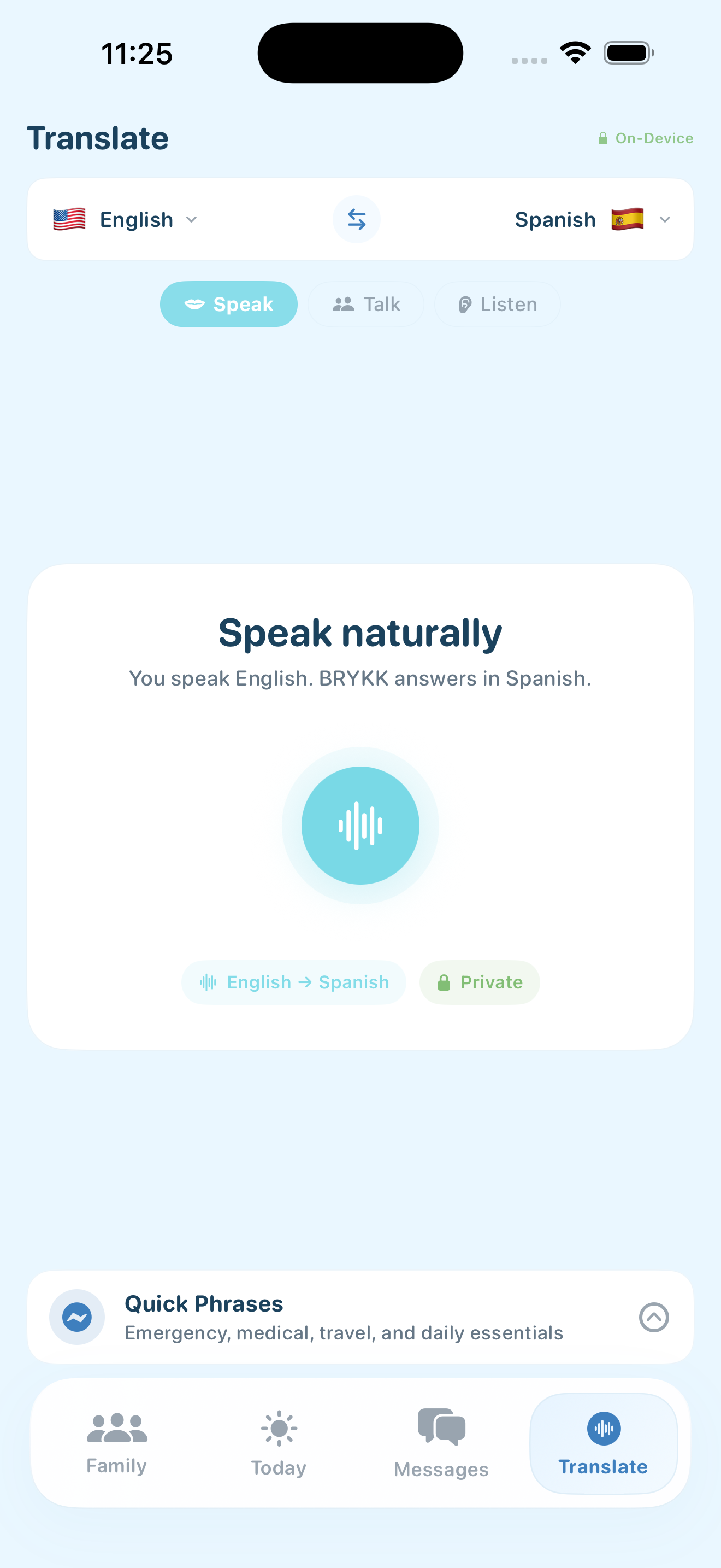 Speak, talk, listen BRYKK screenshot